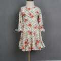 Fashion long sleeve printed knit  baby girl dress